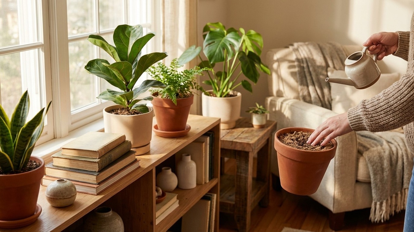 Fréquence d’arrosage des plantes d’intérieur : repères par saison et par type