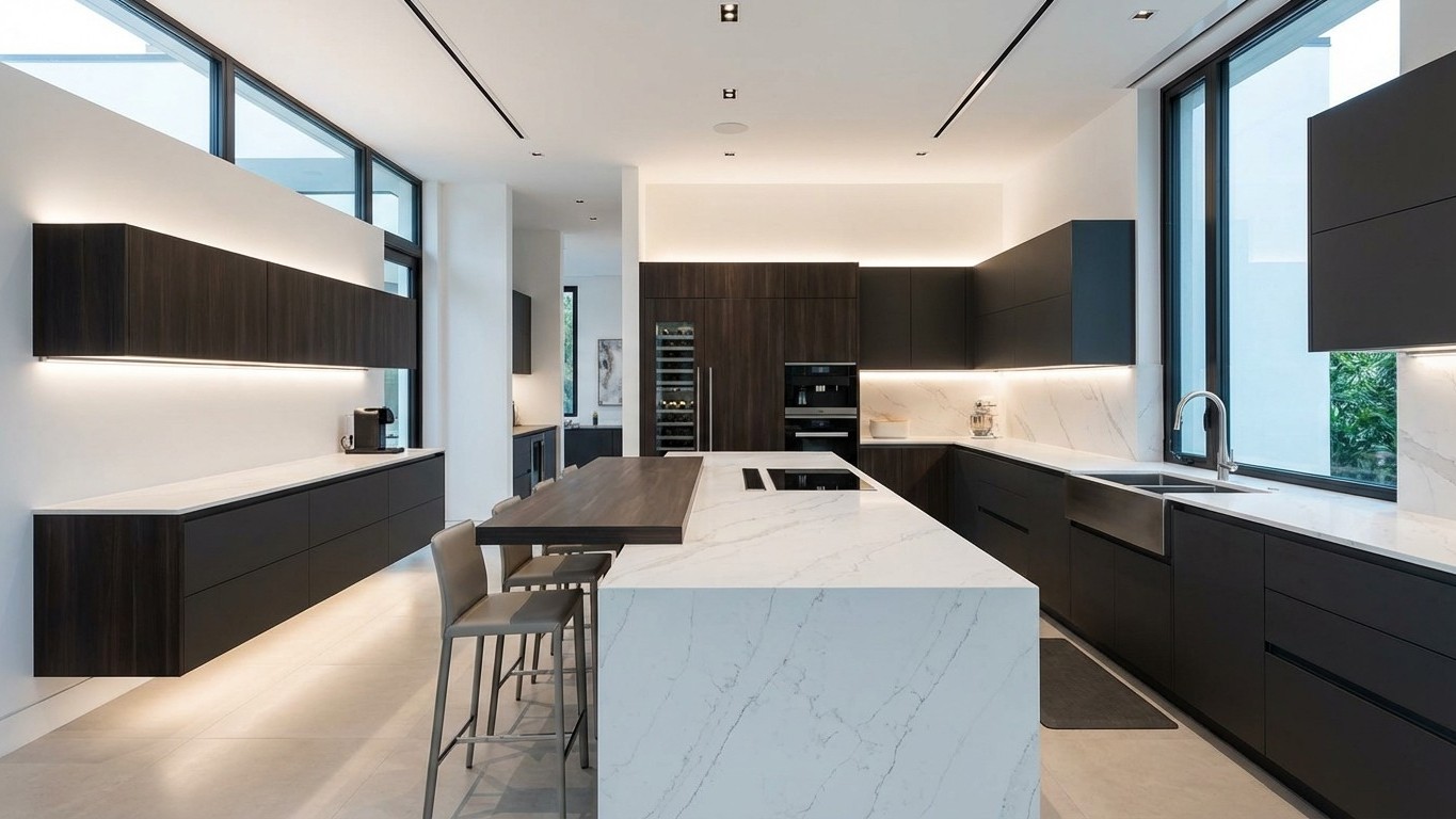 Cette matière nouvelle génération qui remplace le carrelage dans les cuisines haut de gamme — pourquoi elle est plus hygié...