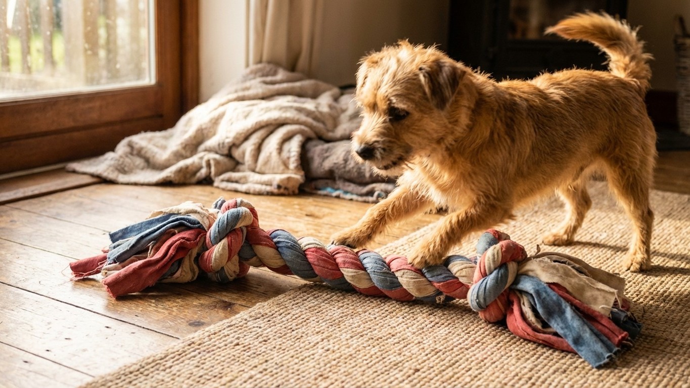 Fini les jouets à 20€ : ce que je fabrique pour mon chien avec un vieux t-shirt