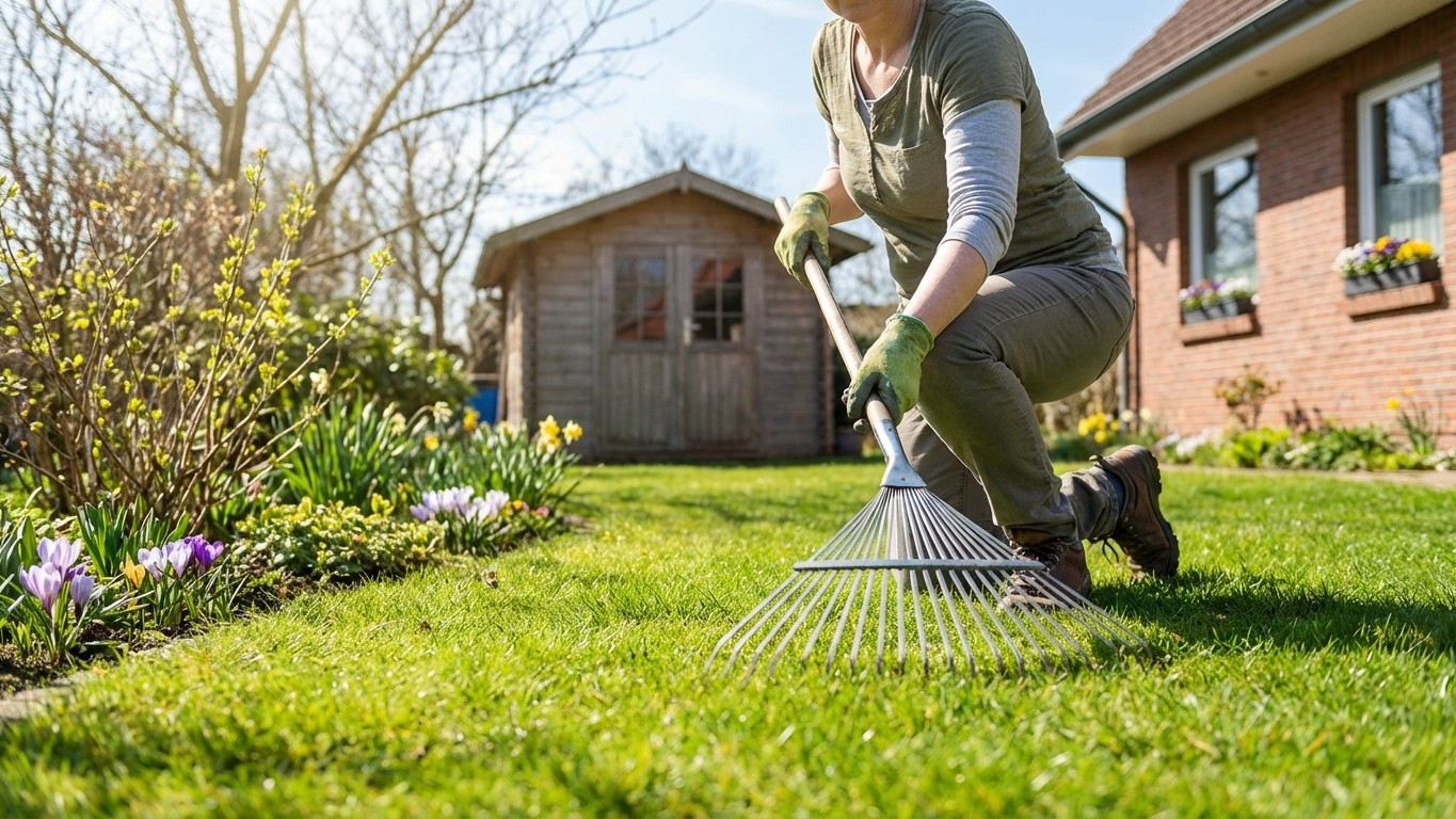 Pelouse parfaite au printemps : ce geste de février qu’on néglige tous (et comment le faire en 5 minutes)