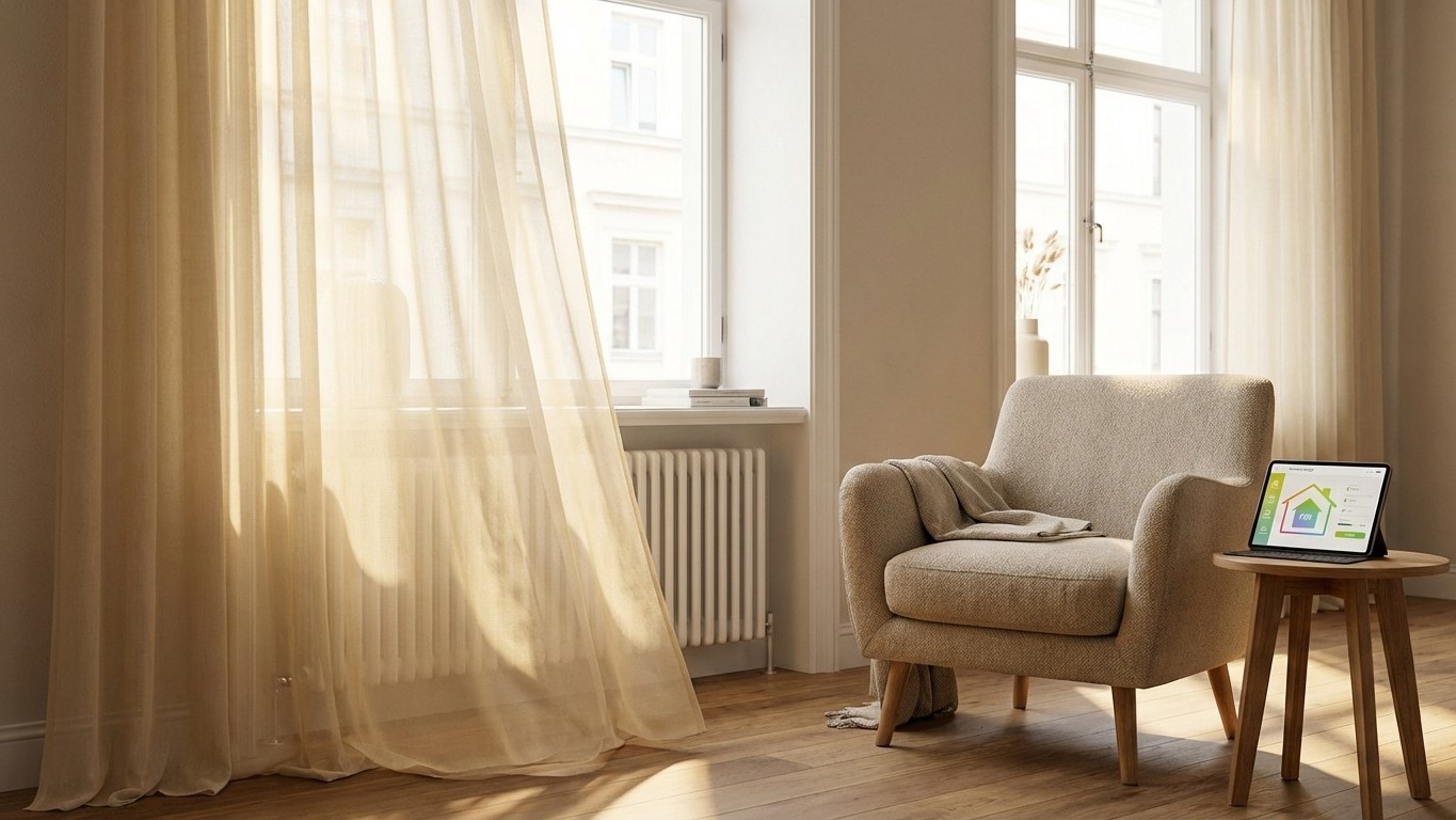 J'ai remplacé mes doubles rideaux par ce type de voilage : ma facture de chauffage a chuté