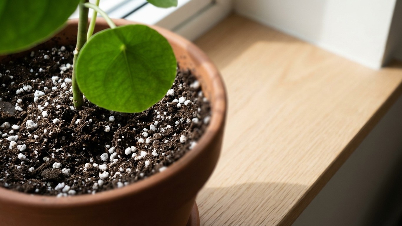 Cette poudre naturelle transforme le terreau compact de vos pots en substrat aéré — vos plantes d'intérieur vont enfin res...