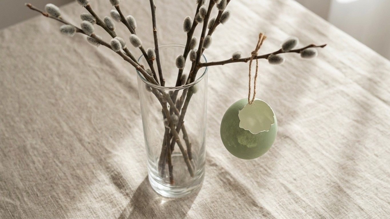Décorer sa table de Pâques : branches de saule, œufs décorés et nos couleurs pastel