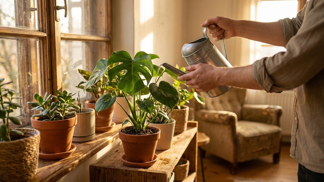 Entretien des plantes d’intérieur en été : chaleur, soleil, arrosages plus fréquents