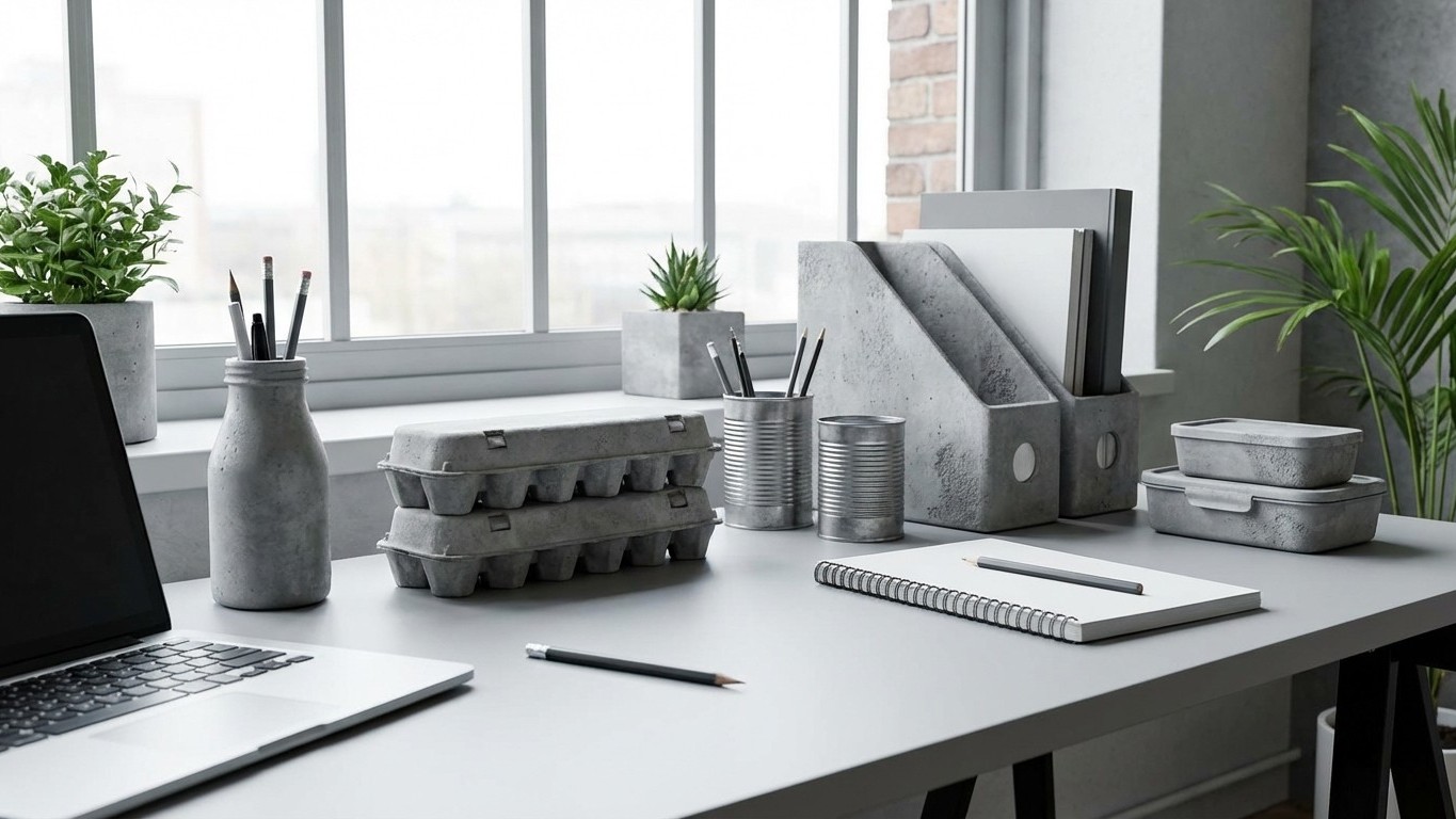 J'ai coulé du béton dans des emballages alimentaires : mon bureau n'a jamais été aussi ordonné