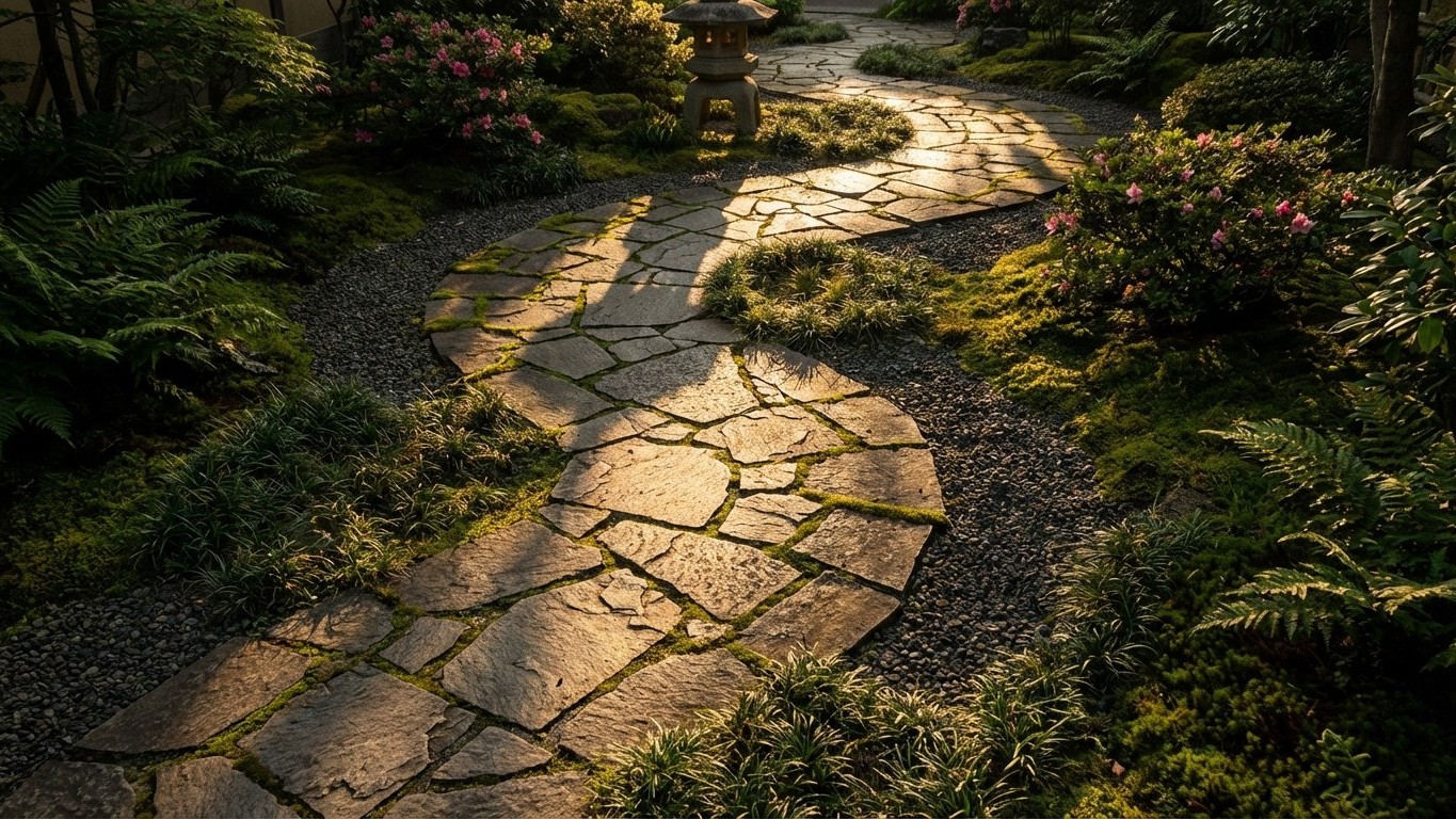 J'ai récupéré de vieilles dalles cassées : mon allée japonaise fait jalouser tout le quartier