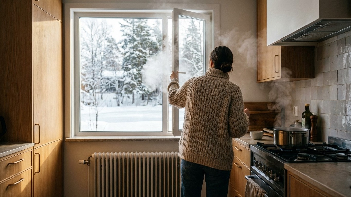 L'erreur que 90% des gens font en aérant leur maison l'hiver — et qui fait exploser la facture de chauffage
