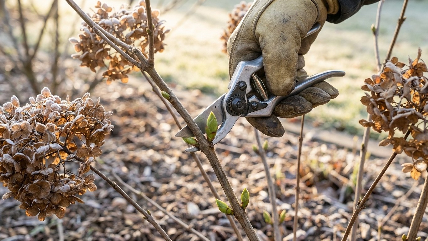 Le geste de février pour les hortensias qui conditionne toute la floraison estivale