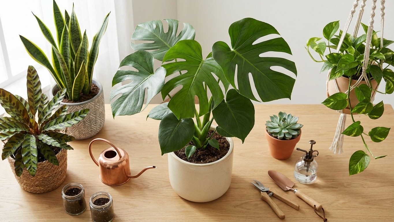 Plantes d’intérieur populaires : fiches d’entretien par variété (lumière, arrosage, substrat)