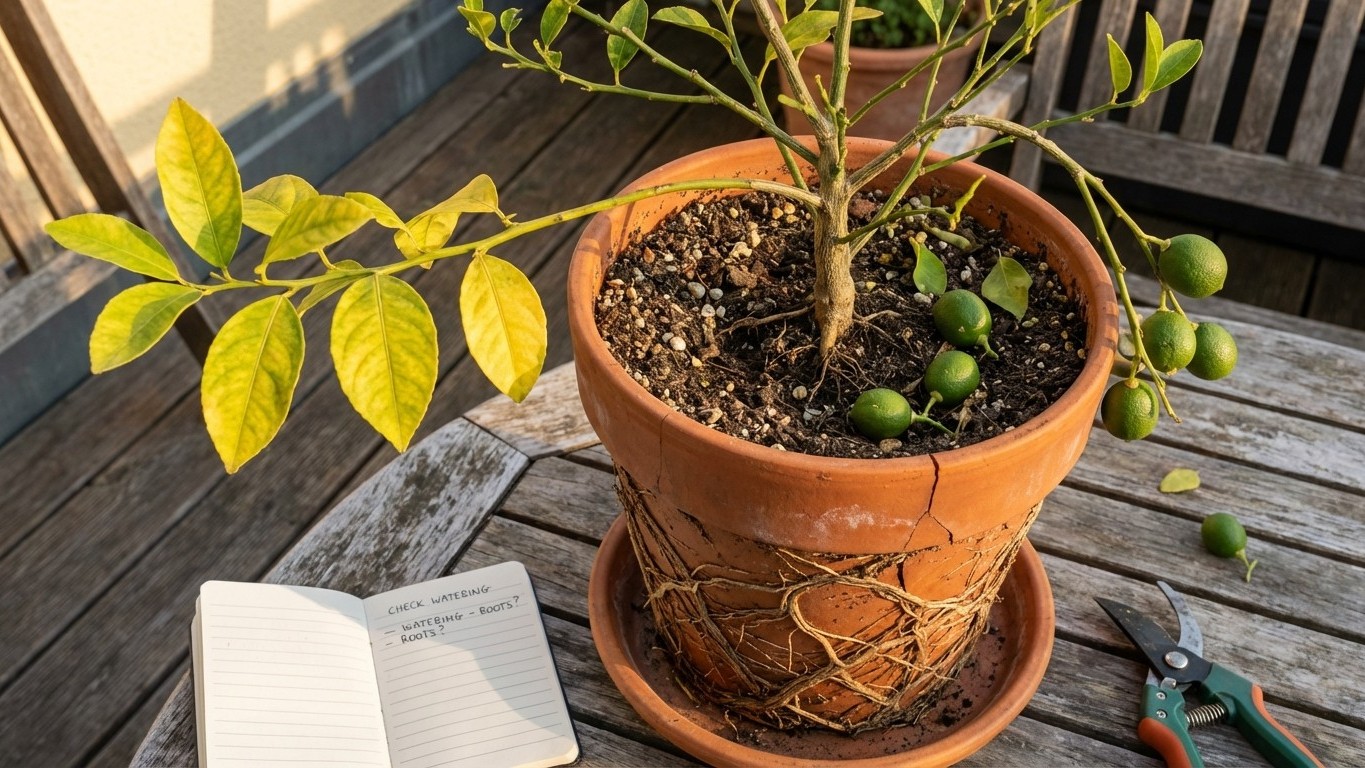 Votre fruitier en pot vous envoie ces 3 signaux d'alerte : les ignorer lui coûte sa prochaine récolte