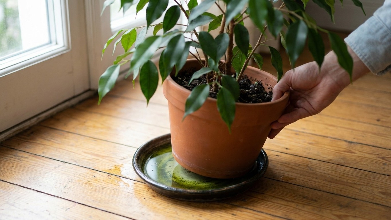 J'ai perdu mon ficus en trois semaines alors qu'il était magnifique : le coupable était juste sous le pot