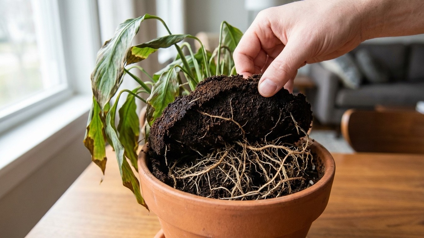 J'ai soulevé la couche de marc de café dans mon pot et j'ai enfin compris pourquoi tout crevait