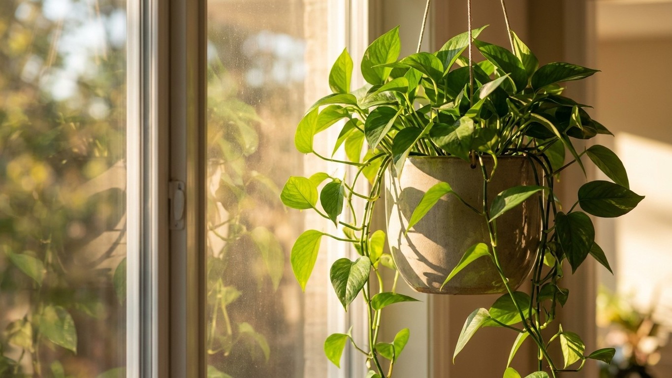 Si votre pothos est suspendu près d'une fenêtre fermée, il est peut-être déjà en train de cuire sans que vous le voyiez