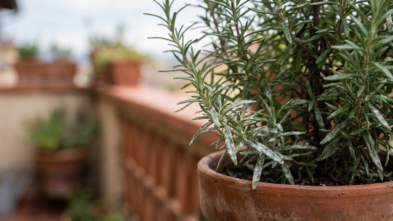 J'ai posé un pot de romarin sur mon balcon pour protéger mes plantes : en soulevant les feuilles trois semaines plus tard,...