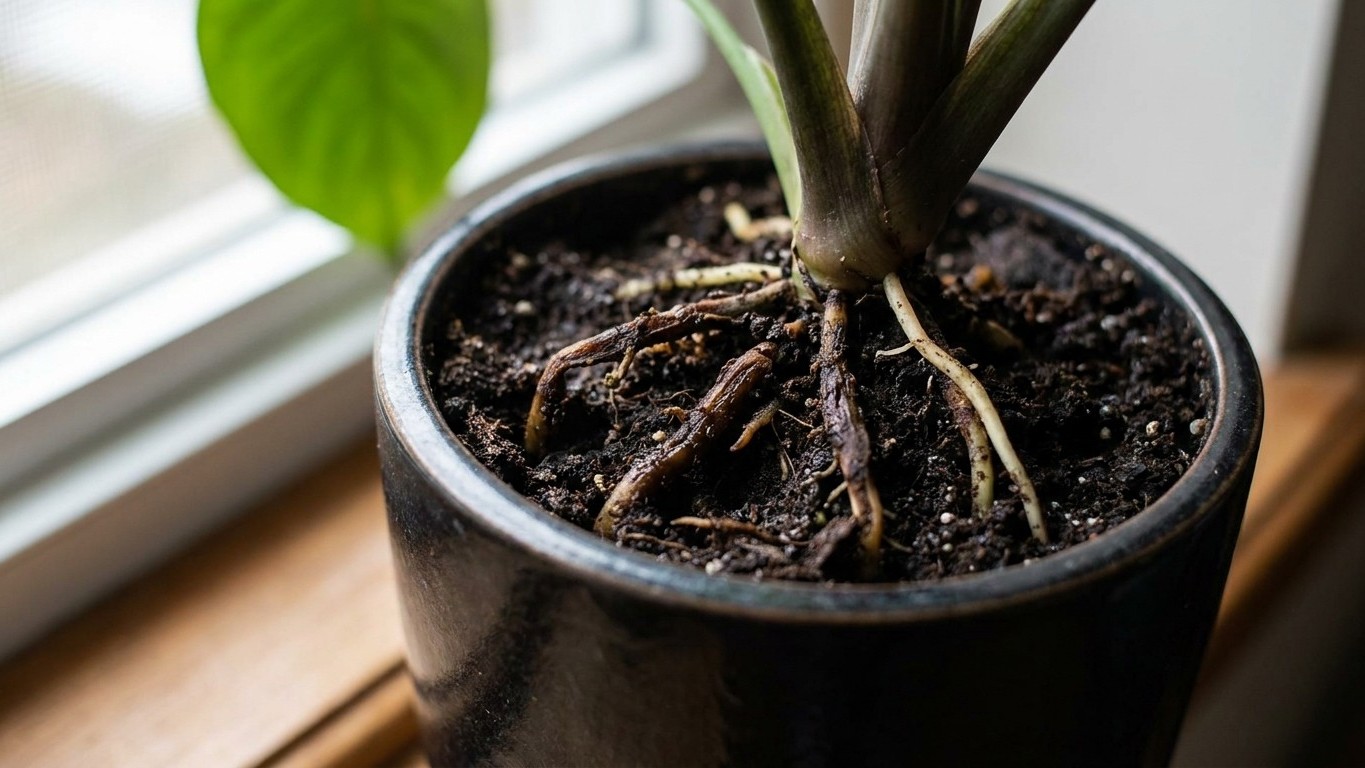 J'ai soulevé mes pots de plantes d'intérieur trois semaines après avoir tenté de les multiplier : ce qui poussait en desso...