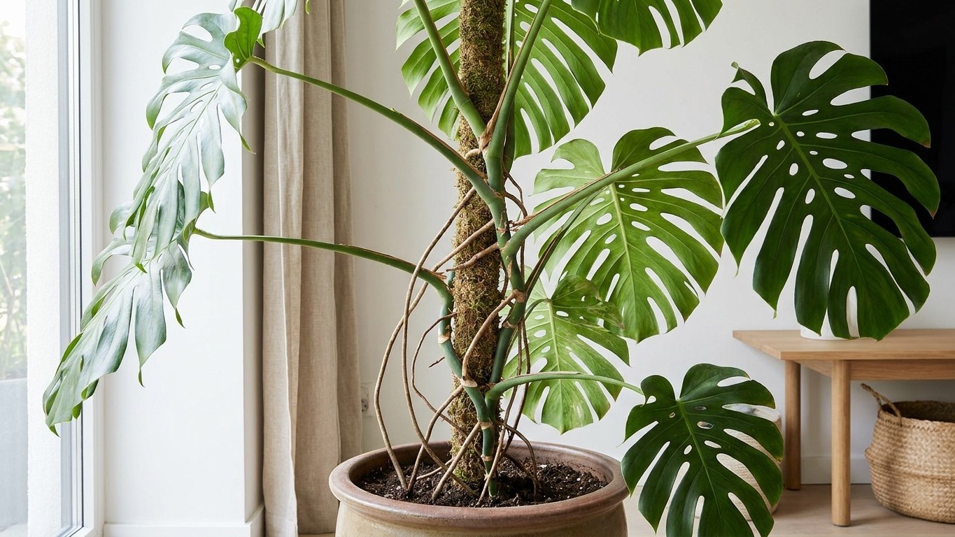 Je coupais les racines aériennes de mon Monstera à chaque rempotage : le jour où j'ai arrêté, j'ai compris pourquoi ses fe...