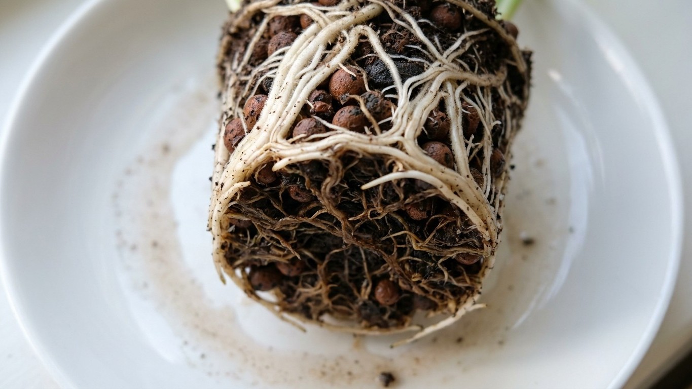 Je mettais des billes d'argile au fond de tous mes cache-pots : en déterrant la motte, j'ai compris pourquoi mes plantes m...