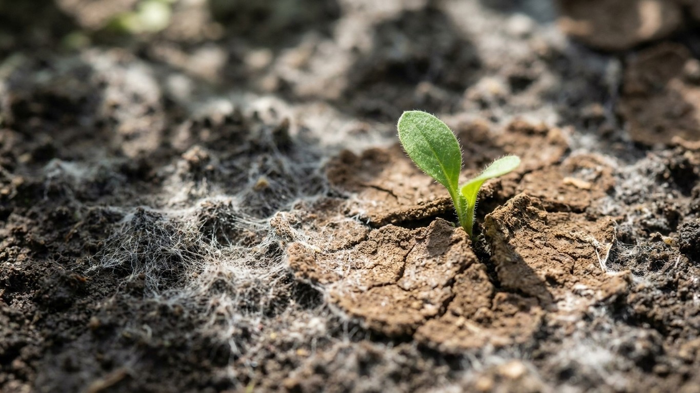 Je nourrissais mes plantes au marc de café : en soulevant la croûte, j'ai vu ce qui grouillait sous la terre