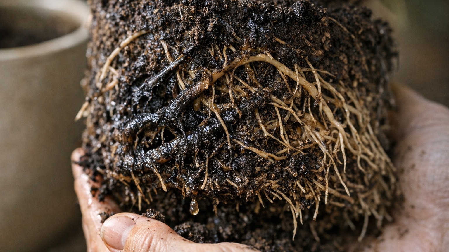 J'ai rempoté ma plante dans un pot bien trop grand pour gagner du temps : un mois plus tard, en sortant la motte, j'ai com...