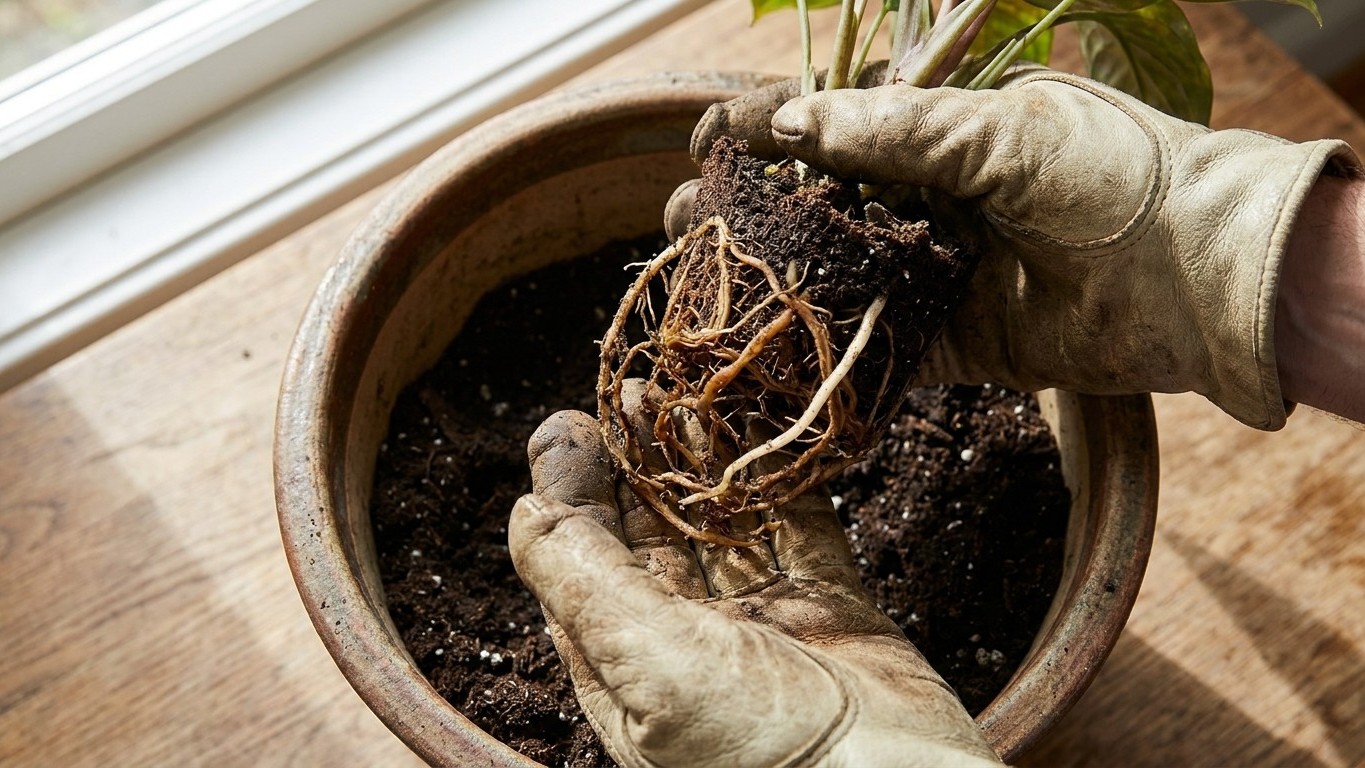 J'ai rempoté ma plante directement dans un grand pot pour lui éviter ça : en sortant les racines un mois plus tard, j'ai c...
