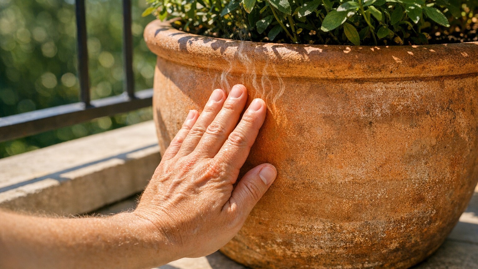 J'arrosais mes pots en terre cuite au même rythme que les autres : en touchant la paroi un soir de canicule, j'ai compris ...