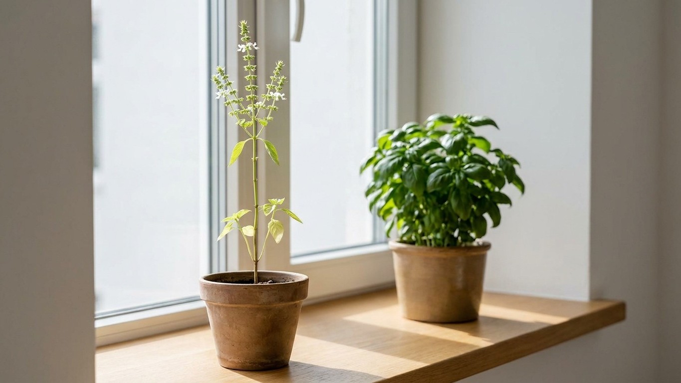 Je cultivais mon basilic en pot sans jamais le tailler depuis des années : le jour où j'ai compris ce que les gourmands lu...