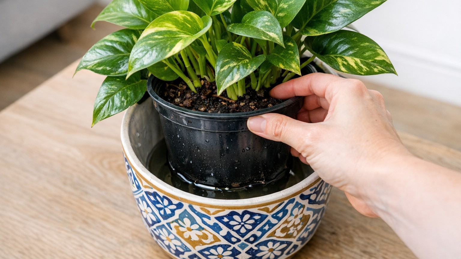 Je laissais ma plante dans son joli cache-pot après chaque arrosage : le jour où je l'ai soulevée, j'ai compris pourquoi l...