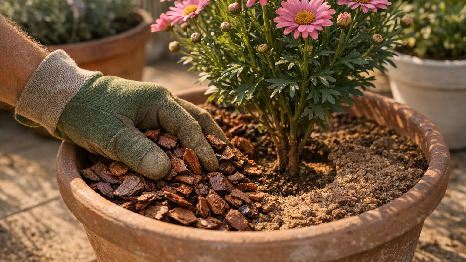Je ne paillais jamais le terreau de mes plantes en été : un horticulteur m'a montré le geste des maraîchers que personne n...