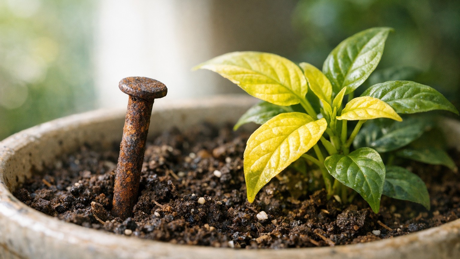 Je plantais un clou rouillé dans la terre de mes plantes d'intérieur comme me l'avait dit ma grand-mère : le jour où un ho...