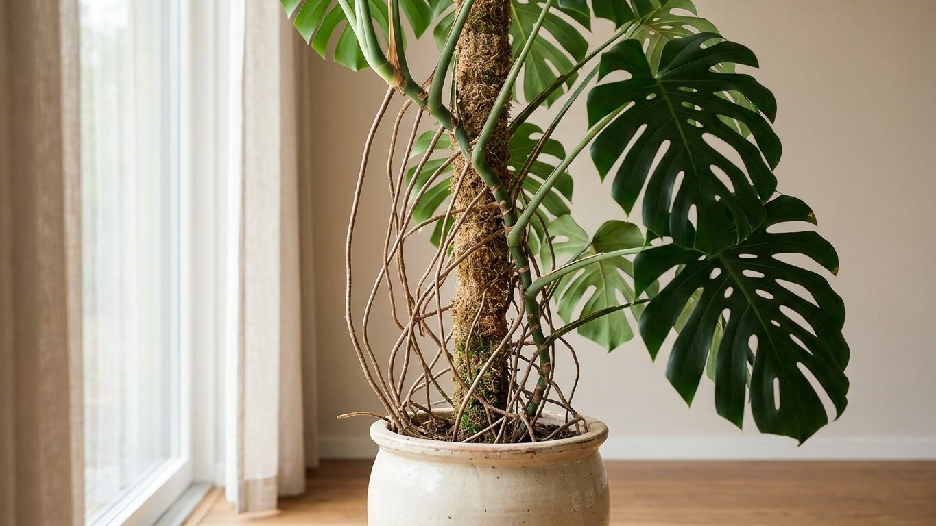 J'ai taillé toutes les racines aériennes de mon monstera juste pour l'esthétique : quand j'ai vu son état quelques semaine...