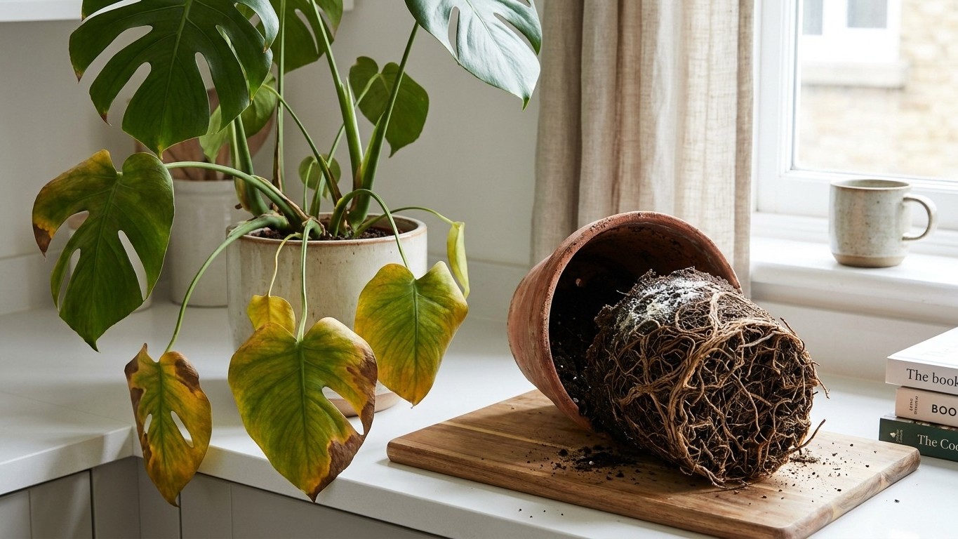 Je donnais de l'engrais liquide à mes plantes d'intérieur en pleine canicule : le jour où j'ai dépoté la plus abîmée, j'ai...
