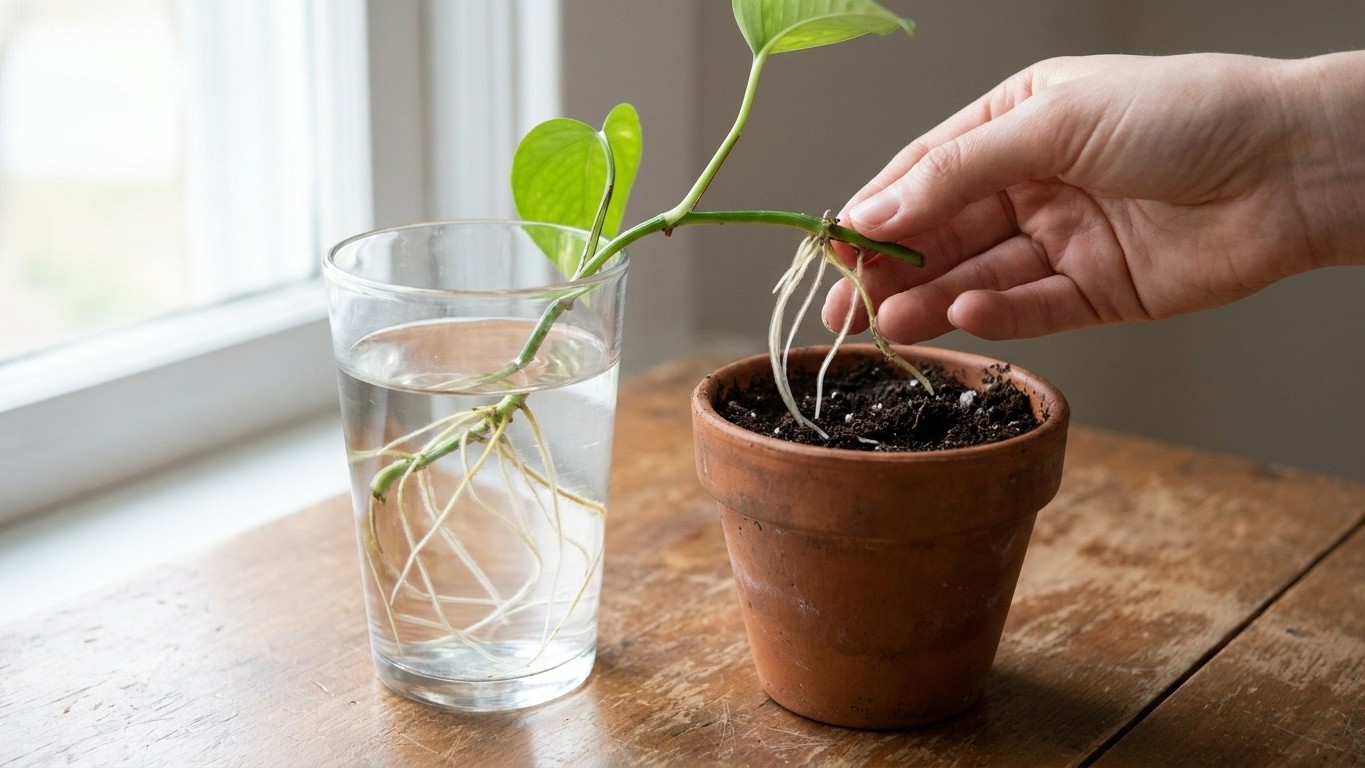 « Je pensais que c'était bon signe, ces longues racines dans l'eau » : pourquoi votre bouture de Pothos s'effondre après l...