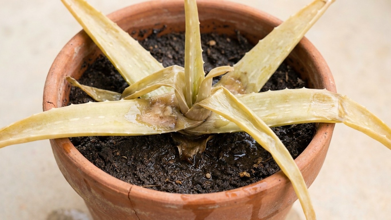 J'ai arrosé mon aloe vera toute l'année juste pour qu'il reste bien vert : en septembre, quand j'ai écarté la base des feu...