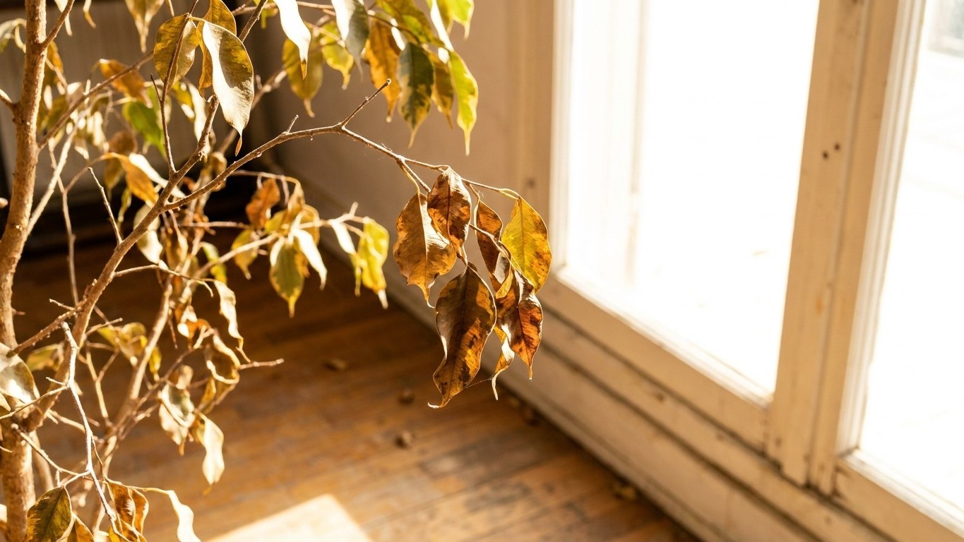 J'ai laissé mon ficus derrière la baie vitrée pendant les 38 °C juste pour qu'il profite du soleil : quand j'ai retourné u...