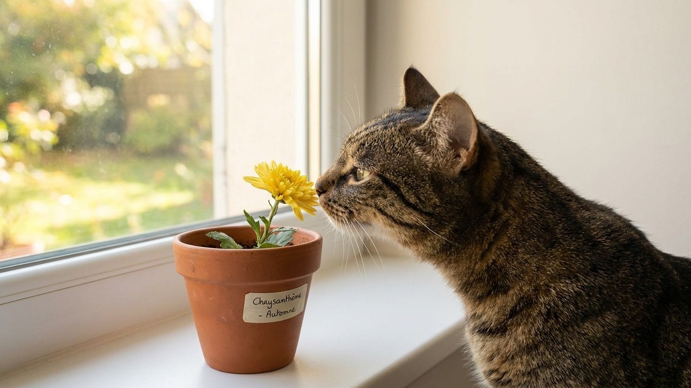 J'ai rentré mon chrysanthème d'automne au salon fin octobre juste pour prolonger ses fleurs : trois jours plus tard, en vo...