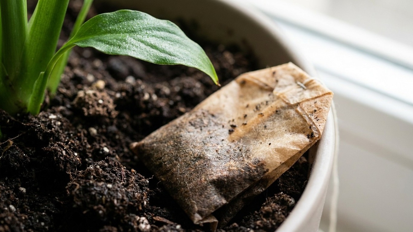 Je glissais un sachet de thé dans le pot de mon spathiphyllum depuis des mois : un horticulteur m'a montré que je ne nourr...