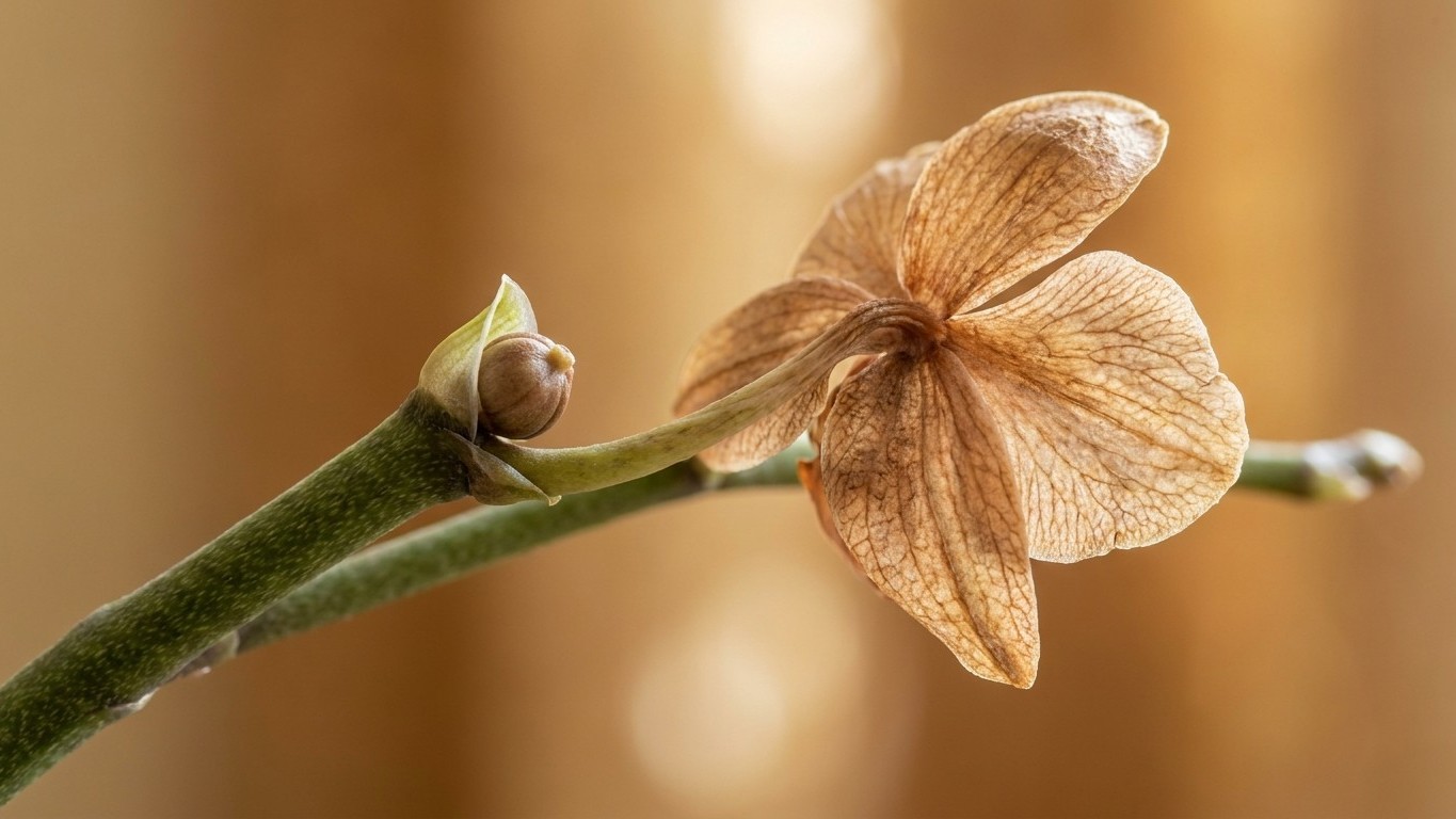 Je laissais les fleurs fanées sur la hampe de mon phalaenopsis pour ne pas l'abîmer : un horticulteur m'a montré ce que je...