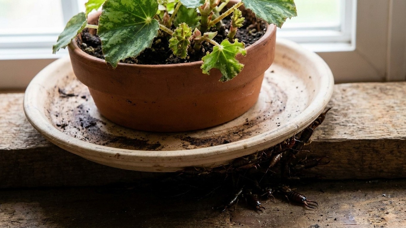Mes bégonias perdaient leurs jeunes pousses chaque nuit depuis l’automne : le jour où j’ai soulevé la soucoupe pour vérifi...