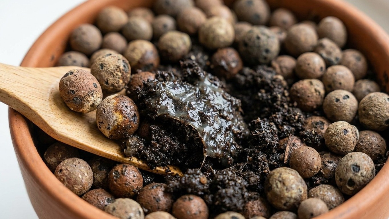 Mon Ficus lyrata vit sous un paillage de billes d’argile depuis deux ans : le jour où j’ai écarté la couche pour vérifier,...